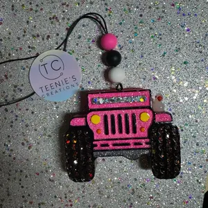 Pink Seduction Jeep Car Freshie with beads