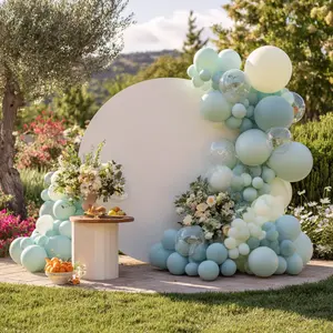 Round Arch Background Stand Cover, Wedding Arched Backdrop, Anti-Wrinkle Elastic Polyester, Indoor Outdoor Celebration Decor, Wedding Birthday Anniversary Gift