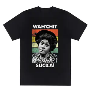 classic cotton graphic fashion round neck men tee WAHCHIT SUCKA Watch It Sucka Son in Sanford City funny meme T-Shirt