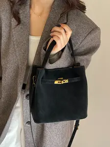 New High-Value Fashion Retro French Bucket Bag, Stylish Crossbody Shoulder Bag for Commuting, Versatile Handbag for Daily Use