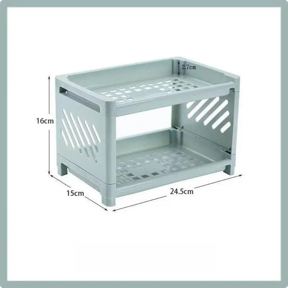 Rectangular Bathroom Storage Shelf – Multi-Purpose Organizer for Bathroom, Desk, Cosmetics & Stationery