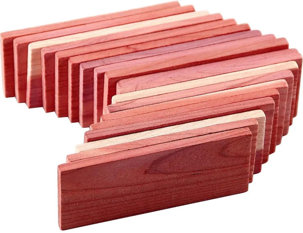 Cedar Space Cedar Blocks for Clothes Storage, 16 PCS Cedar Chips Wood Plank | 100% Aromatic Cedar, Natural Protection for Garments, Fresh Scented for Closets and Drawers