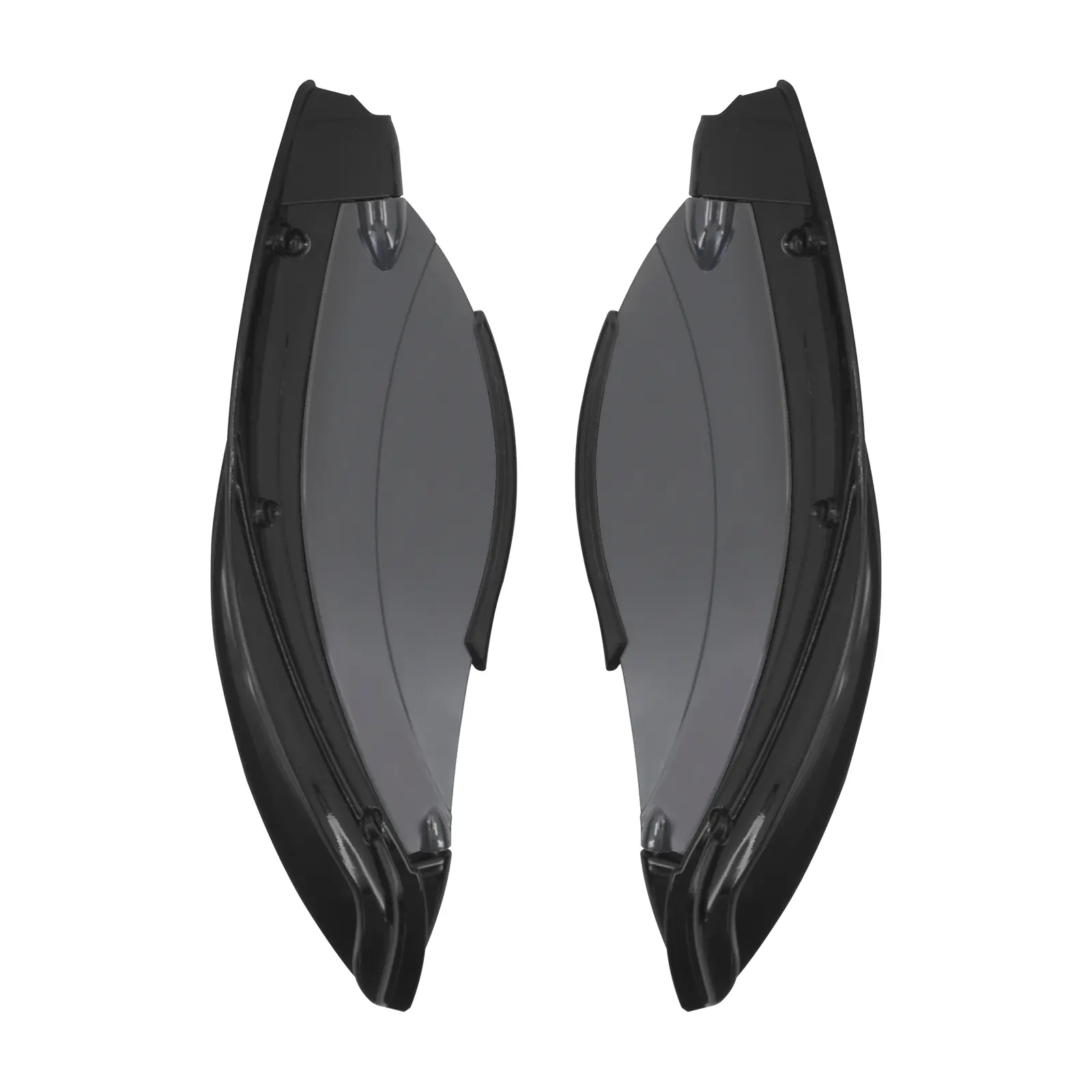Adjustable Side Wings Smoke Black Air Deflector Wind Shield Fit For Harley Electra Glide 2014-2025