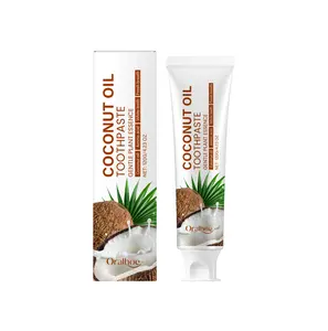 Coconut Oil Toothpaste with Gentle Plant Essence, Rich Foam, Brightening Effect, Refreshing Scent for Daily White Teeth & Fresh Breath