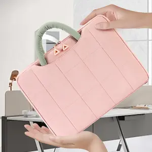 15.6 Inch Cute Handheld Thick Laptop Bag for Women, Large Capacity Versatile Tablet Sleeve, Stylish and Practical Computer Case