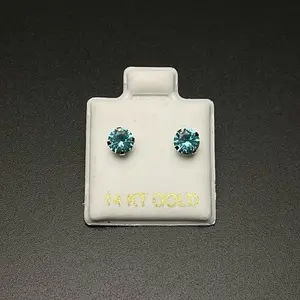 14k Gold 5mm Screw-back Stud Earrings – Multiple Color Options