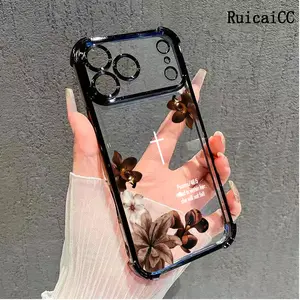 Vintage Floral Aesthetics Phone Shell Christian Psalms 46:5 Cross for iPhone Samsung 17Pro Max Air 16 15Plus 14 13 12 11 Galaxy S26 S25 S24 S23 S22 FE Plus Ultra Electroplated Anti Drop Bumper Religious Birthday Gift For Her