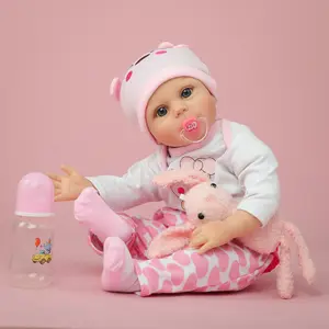 Realistic Reborn Baby Doll Girl 22" Soft Vinyl Weighted Gift Set with Birth Certificate & Feeding Kit Toys for Kids Age 3+