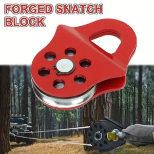 6-Ton Heavy-Duty Winch Snatch Block, 13,000 Lbs Capacity, Detachable Surface, Metal Construction, for Trucks, Tractors, ATVs, UTVs, Ideal for Towing, Lifting, and Pulling in Off-Road Environments