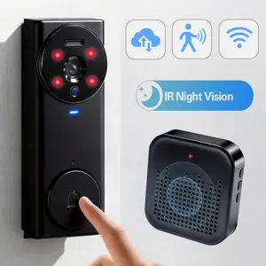 Battery Smart Doorbell,Wireless Security Camera Outdoor,110° Head-to-Toe Video,Live View with Two-Way Talk,Night Vision,Cloud Storage,Human Detection,2.4GHz Wi-Fi Only
