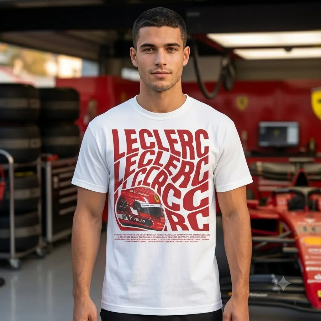 Vintage Charles Leclerc Shirt, Car 1 Racing Tee, Retro Motorsport Fan Apparel Gift Apex Co