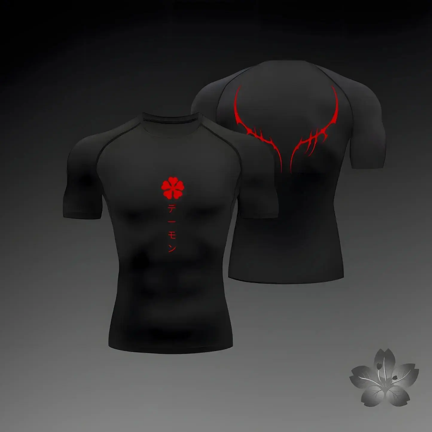 Men Compression Shirt Anime Sport Quick Dry Gym TShirts Fitness Athletic Undershirts Elasticity y2k Tops Tee Summer Autumn Male