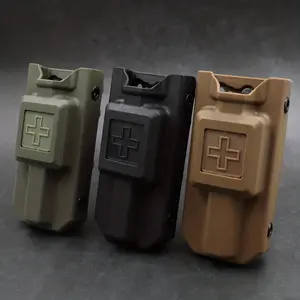 Tactical Hemostasis Bandage Box, Compatible with Molle System, Nylon Material, Fits Most Bandages, Outdoor Sports Backpack Waist Belt Accessory, Durable Outdoor Hiking