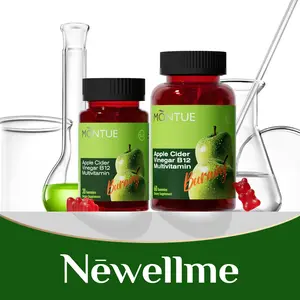 Apple Cider Vinegar Gummies  Formulated to Support Normal Energy Levels & Gut Health - Supports Digestion, Detox & Cleansing - ACV Gummies W/VIT B12 Dietary Edible Fitness