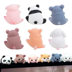 Cartoon 3D Figurine Computer Monitor Decor Desktop Statue, Decorative Figurines, Cute Animal Figurines for TV & Dashboard, Home Office Accessory for Animal Lovers, Resin Animal Sculptures