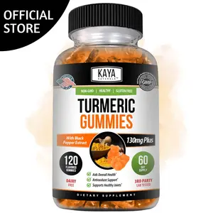 Kaya Naturals Turmeric Gummies – Delicious Daily Wellness Support – With Black Pepper Extract – Joint Wellness Gummy – Turmeric Curcumin – Non-GMO & Gluten-Free – 120 Gummies