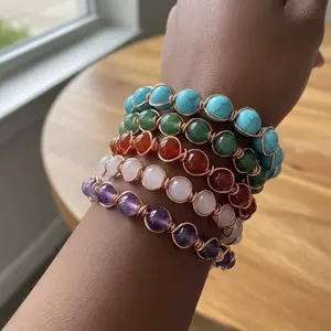 Wrapped Crystal Bracelet - Colorful Beaded Jewelry for Women's Stylish Accessory