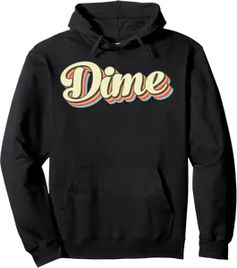 Dime TShirt Retro Art Baseball Font Vintage Pullover Hoodie - Robynreede Shop 97B09NF763HP