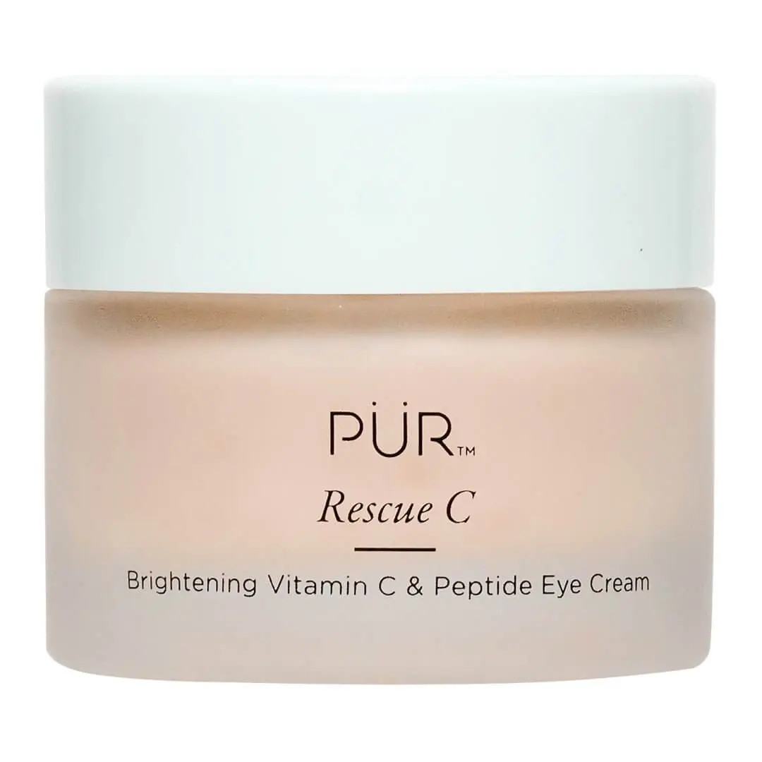 PUR Rescue C Eye Cream – Brightening Vitamin C & Peptide Eye Treatment Caffeine Ginseng
