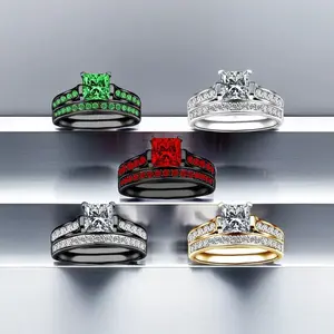 Fashion Design Ring Jewelry Love Girlfriend Boyfriend Souvenir Valentine Father Mother Anniversary Engagement Wedding New Year Christmas Halloween Birthday Gift