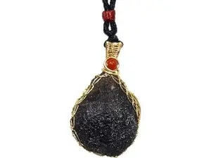 Cintamani Saffordite Stone Necklace Arizona Obsidian Tektites Raw Crystals,Irregular Shape