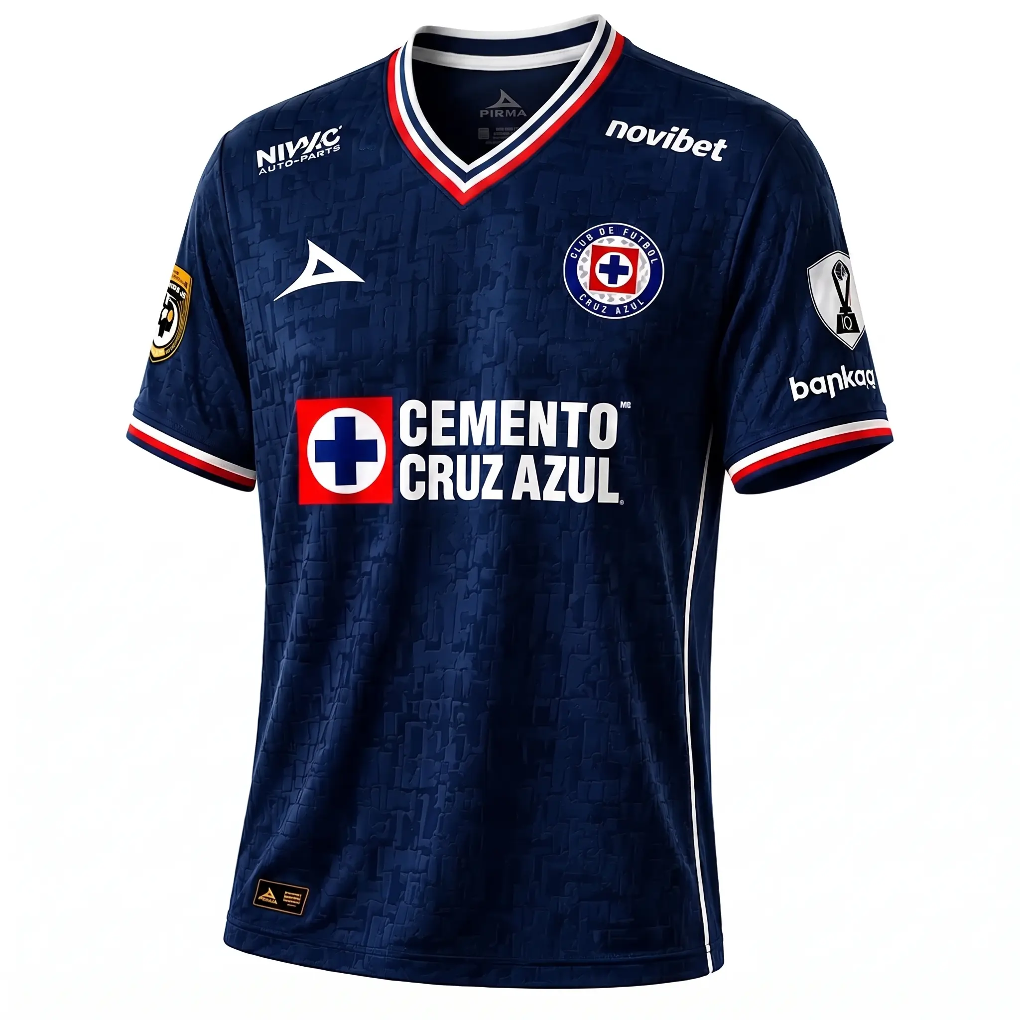 Personalize Liga MX Cruz Azul 2026–2027 Polo Style Collar Jersey for Fans - Navy