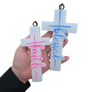 Blessed or Faith Cross Car Freshie - Faith & Blessed Design - Car Accessories - Car fragrance