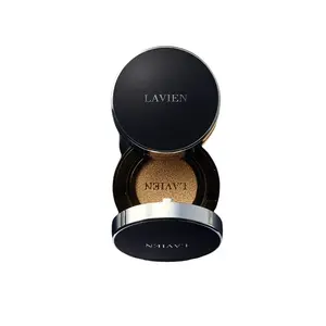 Lavien Beauty Natural Black Cushion BB-CC Cream - Hydrating, Lightweight Makeup Cosmetic with Flawless Filter Coverage, Brightening Effects, Radiance Enhancement
