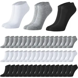 120 Pairs Mens Thin Low Cut Ankle Socks Athletic Moisture Socks Casual Sports Socks Bulk Pack for Homeless Unisex Men Women Menswear Shoe