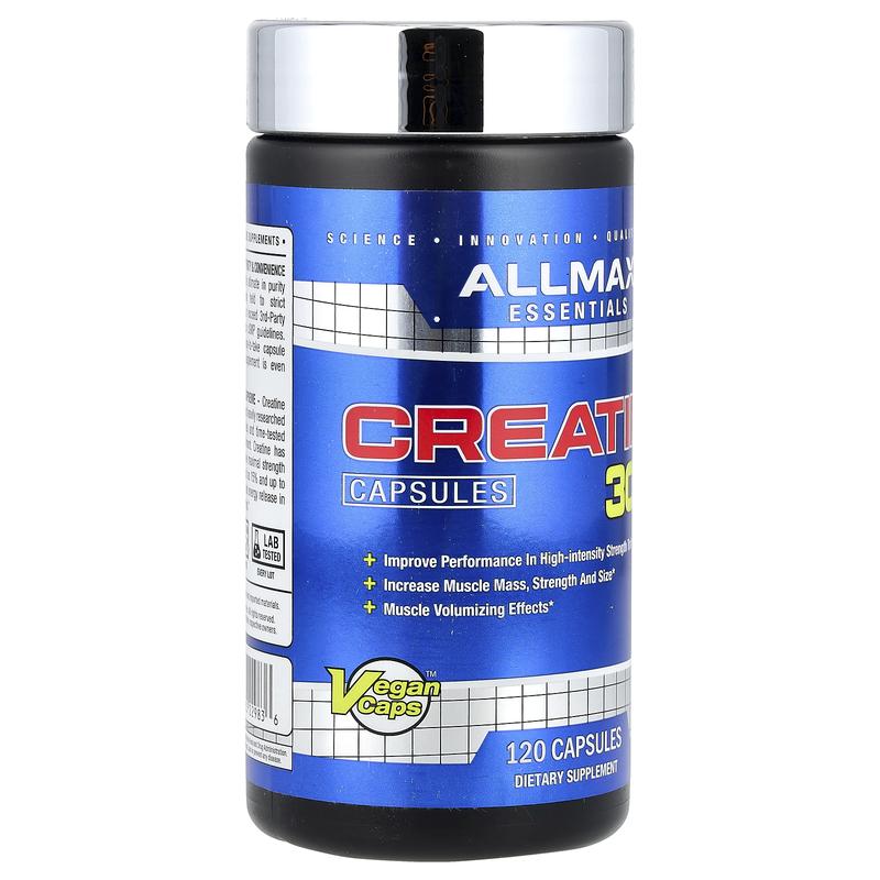 ALLMAX Creatine 3000, 120 Veggie Caps  (750 mg per Capsule)