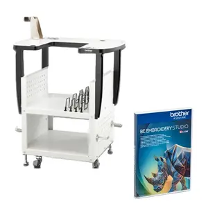 Brother Embroidery Pro Bundle - BE EmbroideryStudio Software & Heavy-Duty Machine Stand PR10BUSBNDL