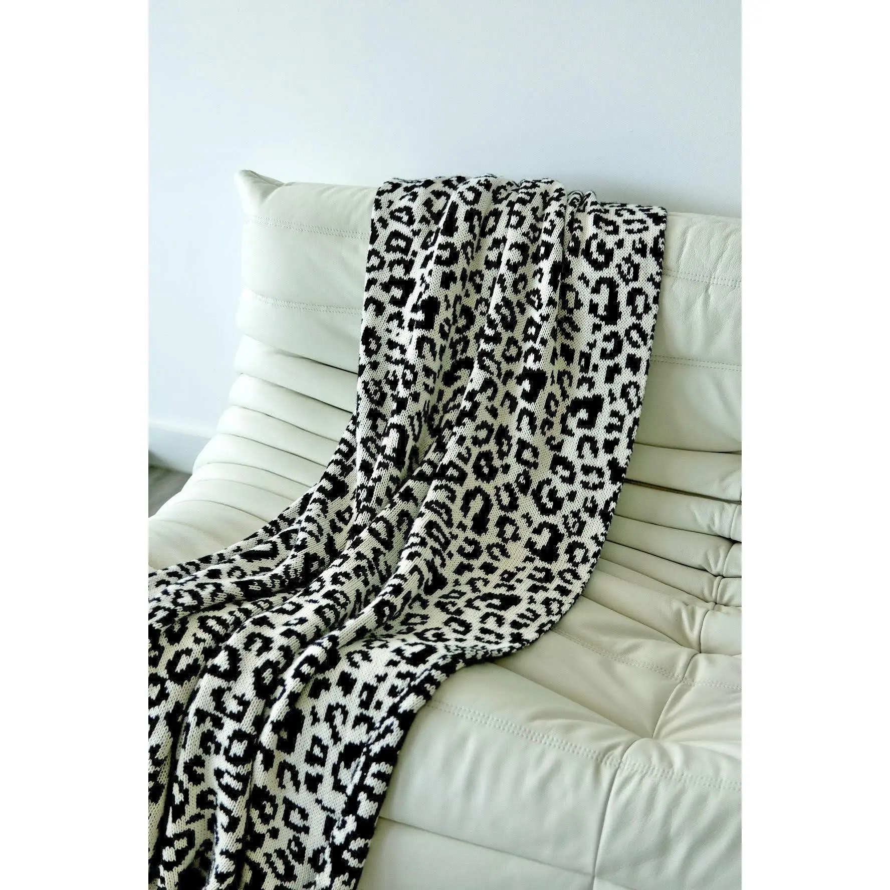Chunky Cheetah Printed Cotton Blanket, Cozy Throw Blanket for Bed, Cozy Throw Blankets, Printed Blanket