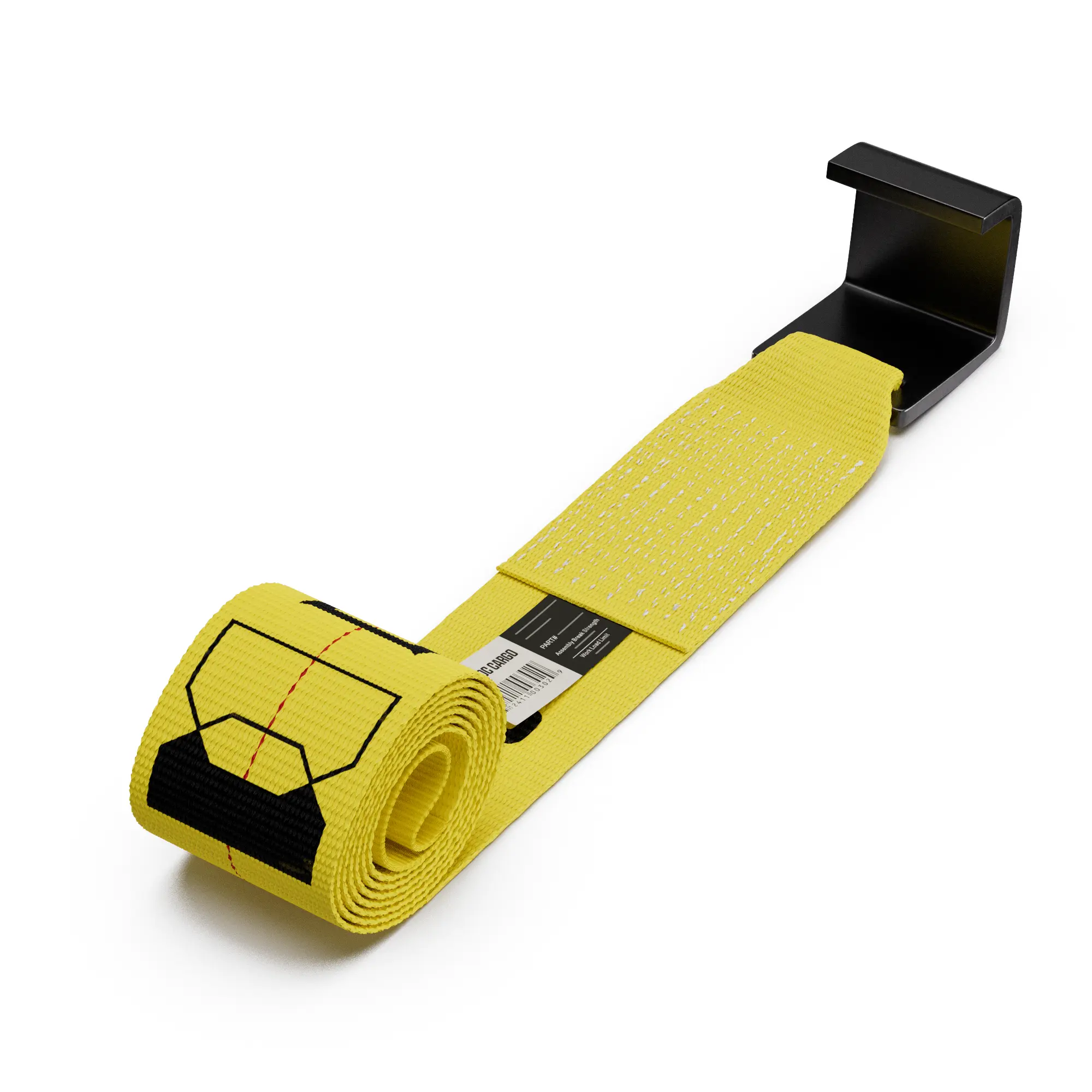 4 inch Roll Off Container Winch Strap with Large Flat Hook
