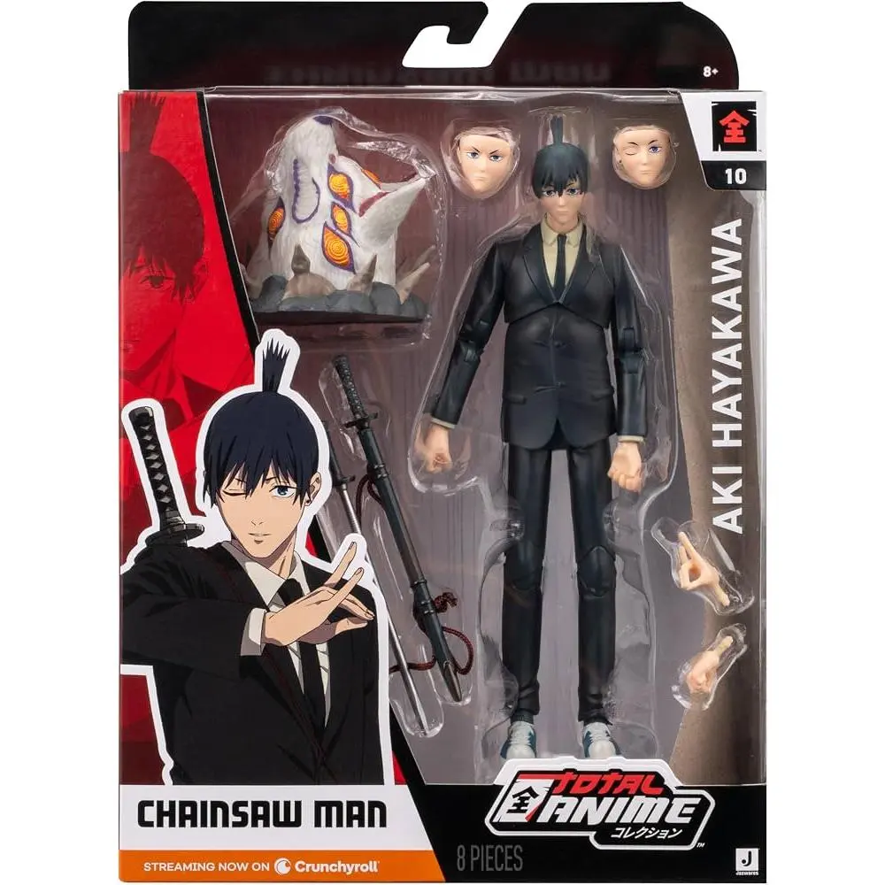 Total Anime Aki Hayakawa Chainsaw Man Figure with Fox Devil & Gear