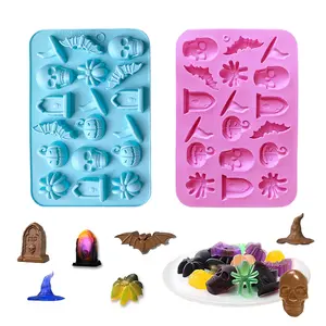 Silicone Chocolate Mold, 18-Cavity Halloween Design, Perfect for DIY Candy & Chocolates, Durable Reusable Kitchen Tool, Silicone Baking Mold