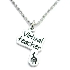 Virtual Teacher Single Charm Necklace