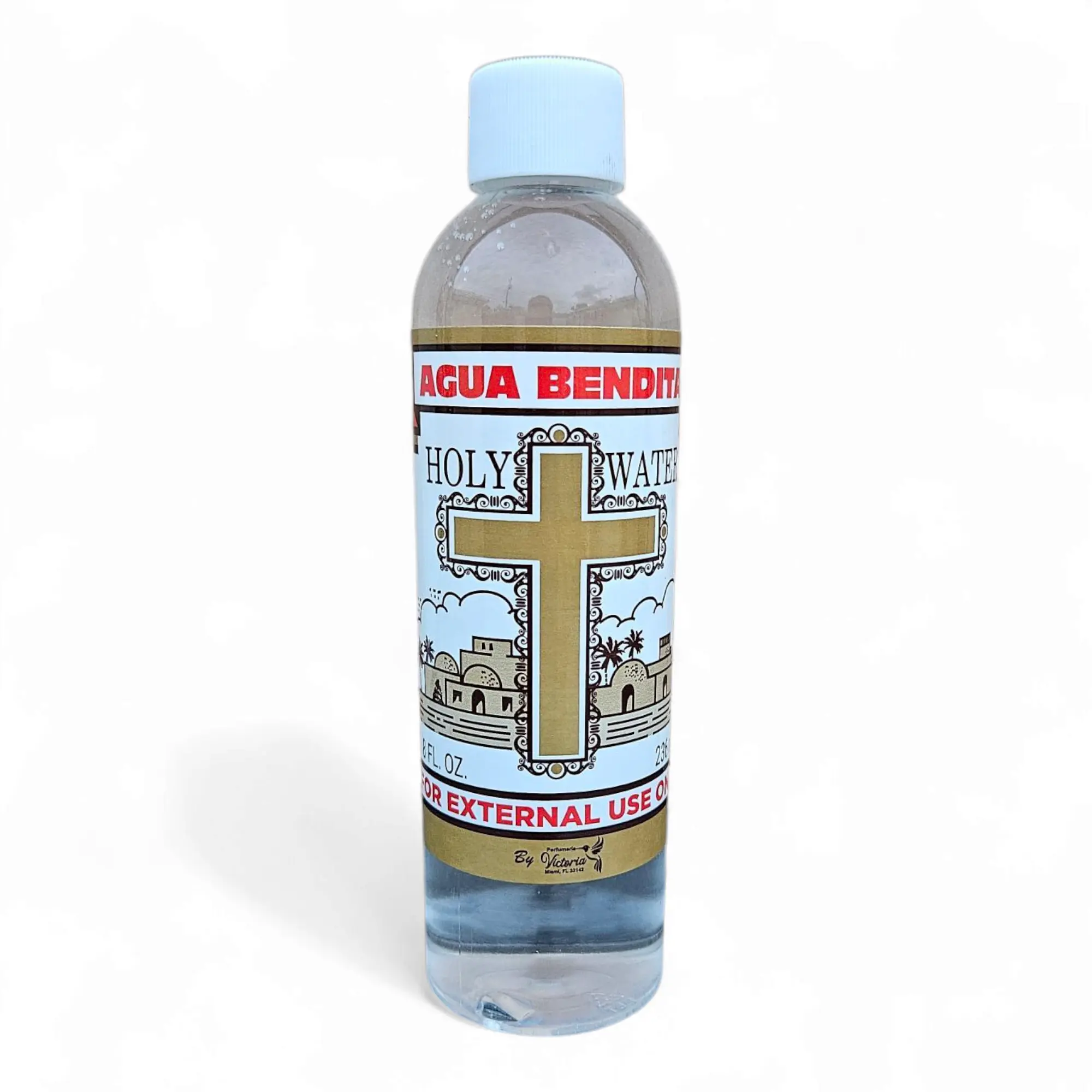 Agua Bendita 8oz Holy Water - Blessed Water for Spiritual Protection, Cleansing, Prayer