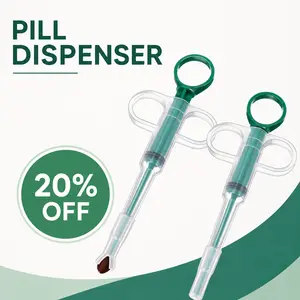 2-Pack Pet Pill Shooter for Cats & Dogs – Soft Tip Pill Dispenser Syringe for Tablets, Capsules & Liquid Medicine, Reusable Pet Medication Feeder for Cats, Dogs & Small Pets