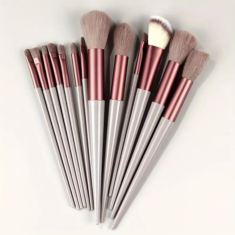 Professional Makeup Brush Set, 13pcs/set Soft Bristles Makeup Brushes for Foundation, Powder, Concealers, Eye Shadows, Blush, Cosmetic Brushes for Beginners 。