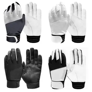 Batting Gloves Men Youth Adult for Baseball Softball Cabretta Leather Batting Glove 1 Pair, Mens Boys Girls Pro Grip Gloves