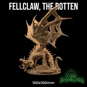Fellclaw the Rotten Curse Traskvale Castle | The Dragon Trappers Lodge | 32mm Scale | Miniature TTRPG Mini DnD Dungeons Dragons Wargame