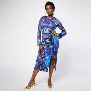 Vivica A. Fox Collection Printed Scuba Dress