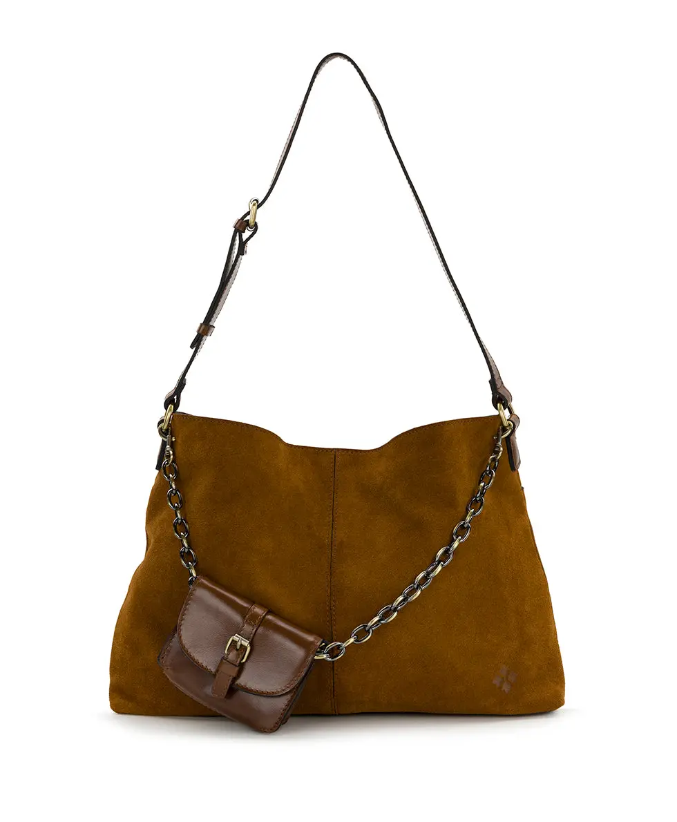 Liora Slouchy Tote | Suede Leather | Cognac