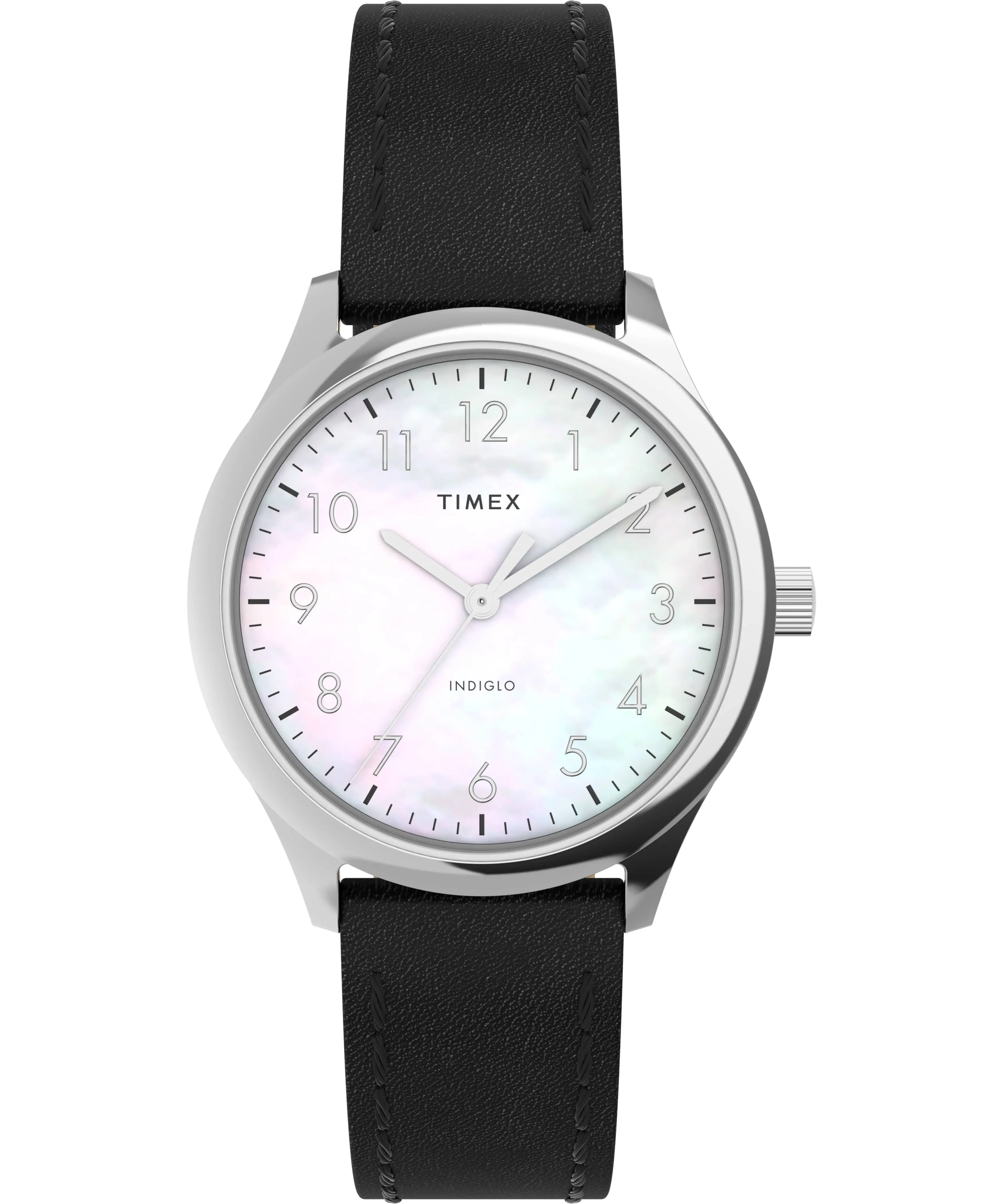Timex Modern Easy Reader Silver/Black Ladies Watch TW2W15900, 30M - 50M, Analog