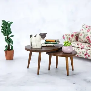 1:12 Mini Furniture ob11 Triangular Coffee Table Computer Desk Tea Table Micro Scene Dollhouse Christmas Easter New Year Gift