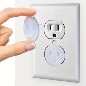 Clear Round 2 Holes Socket Covers 16/32/48/64 Pack Baby Safety Outlet Protectors Child Proof Electric Shock Prevention Plug Guards Home Electrical Safety Caps For Kids Toddlers Infants - YY