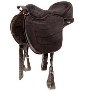 Cashel G2 Soft Saddle - Lightweight Treeless Horse Riding Saddle, Microfiber Suede, 6 lbs - Multiple Sizes Black / Large