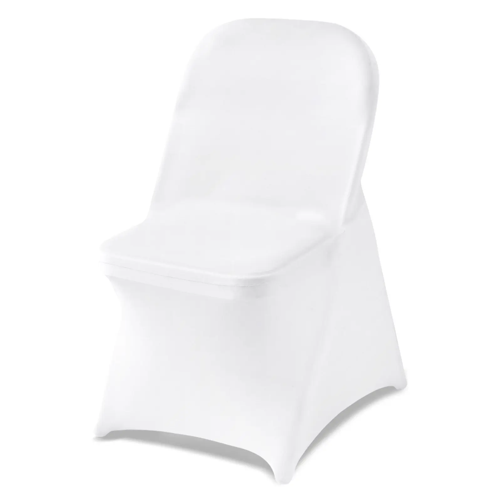 150 Pcs White Chair Covers Set, Polyester Spandex Stretch Slipcovers for Weddings, Parties, Banquets, Dining, Flat-Front Chair Covers, Fits Chairs Up To 17.72 x 18.11 x 30.31 Inches, For Home Events