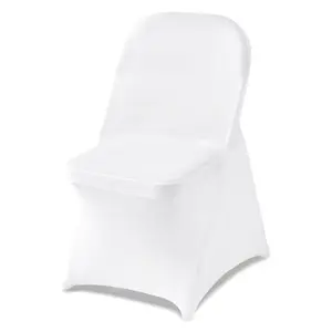 150 Pcs White Chair Covers Set, Polyester Spandex Stretch Slipcovers for Weddings, Parties, Banquets, Dining, Flat-Front Chair Covers, Fits Chairs Up To 17.72 x 18.11 x 30.31 Inches, For Home Events