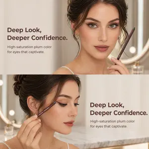 Waterproof Gel Pencil Eyeliner Long-Lasting Smudge Proof Rich Pigment Eye Makeup Silk-Smooth Precision Tip for Effortless Contour Definition